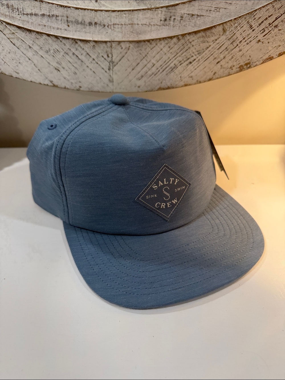 Salty Crew Blue Five-Panel Snapback Cap